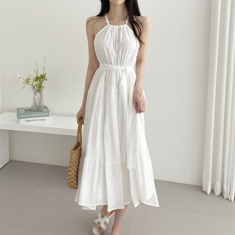 Fashion Halter Mid-length Dress Women