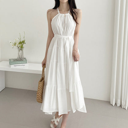 Fashion Halter Mid-length Dress Women