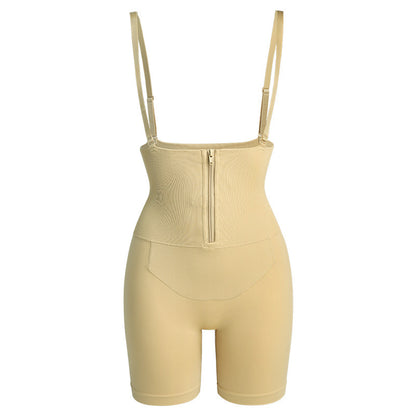 Ladies' High-waist Panty Detachable Shoulder Strap Girdling Bodybuiding Shaping Pants