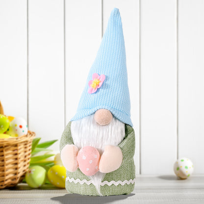 New Easter Decoration Creative Bunny Holding Egg Doll