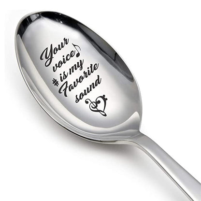 Valentine's Day Gift Engraved Stainless Steel Long-handled Spoon