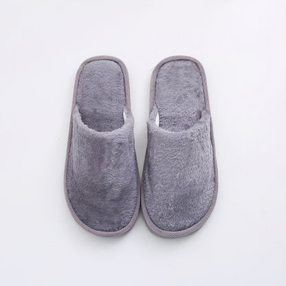 New plush indoor home autumn and winter wooden floor warm EVA moon cotton slippers Cixi men and women couples