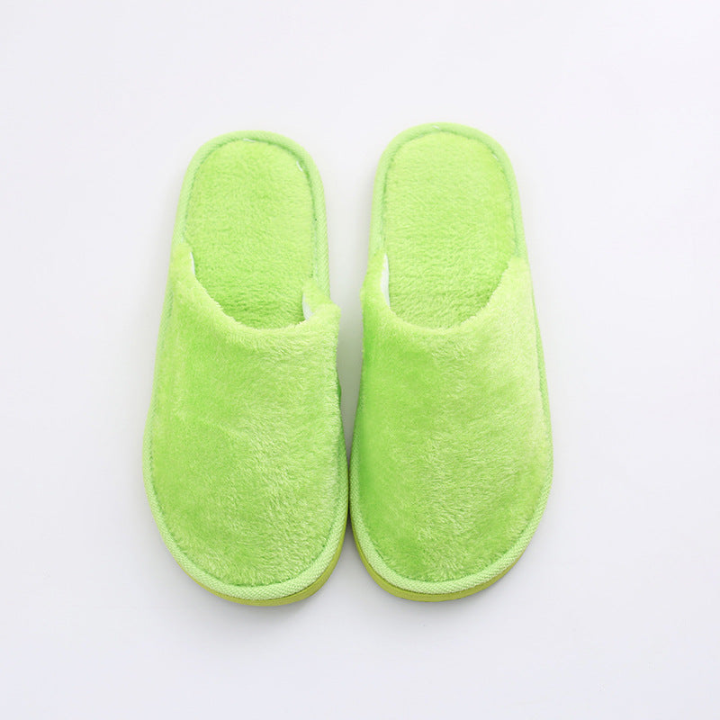 New plush indoor home autumn and winter wooden floor warm EVA moon cotton slippers Cixi men and women couples