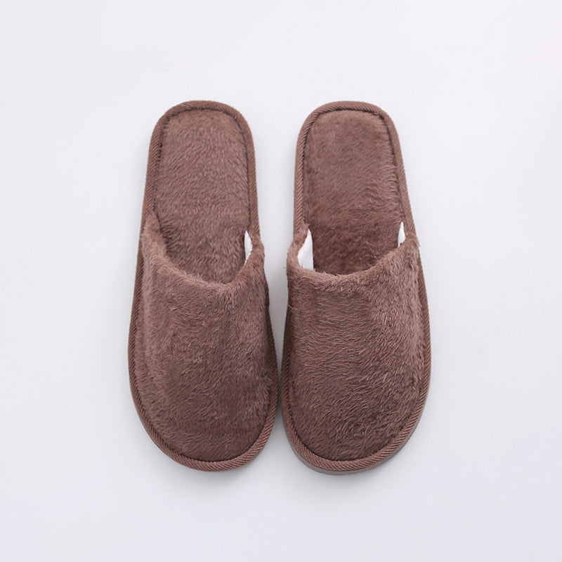New plush indoor home autumn and winter wooden floor warm EVA moon cotton slippers Cixi men and women couples