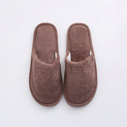 New plush indoor home autumn and winter wooden floor warm EVA moon cotton slippers Cixi men and women couples
