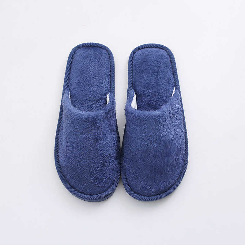 New plush indoor home autumn and winter wooden floor warm EVA moon cotton slippers Cixi men and women couples
