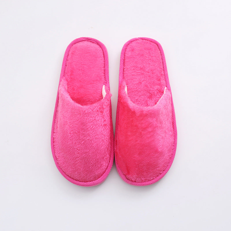 New plush indoor home autumn and winter wooden floor warm EVA moon cotton slippers Cixi men and women couples
