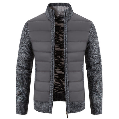 Men's Cardigan Sweater Stand Collar Sweater Coat