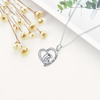 Fashion Heart-shaped Ankle Pendant Necklace Mother's Day Gift