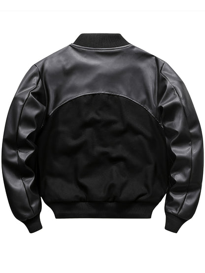 Men's Retro Embroidered Print Thick Baseball Jacket