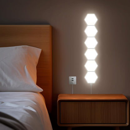 Hexagonal LED Wall Lights 6-Pack - Touch Control Modern Ambient Lighting