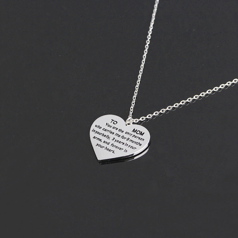 European and American lettering necklace warm Mother's Day gift