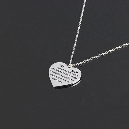 European and American lettering necklace warm Mother's Day gift