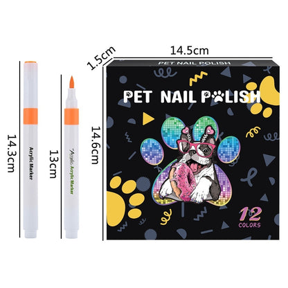 Opaque Color Nail Brush Graffiti Water-based Laminated Pet Manicure