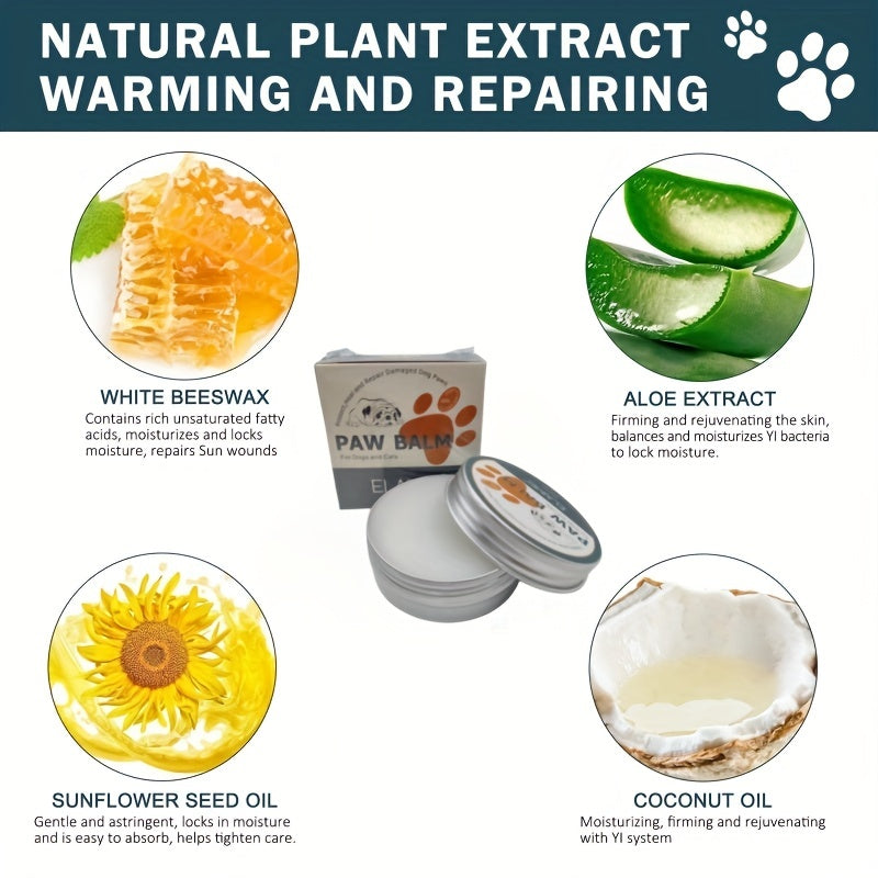 Natural Paw Balm for Dogs Heal and Repair Damaged Paws Against Heat Hot Pavement Sand Dirt Snow,  Canine Foot Care, Natural Pet Balm, Natural Ingredients Formula, Gentle Paw Treatment, Dog Owners, Outdoor Dog Walkers, Winter