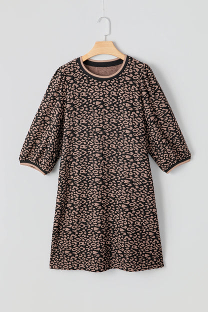 Women's Crab-patterned Printed Long-sleeve V-neck Dress