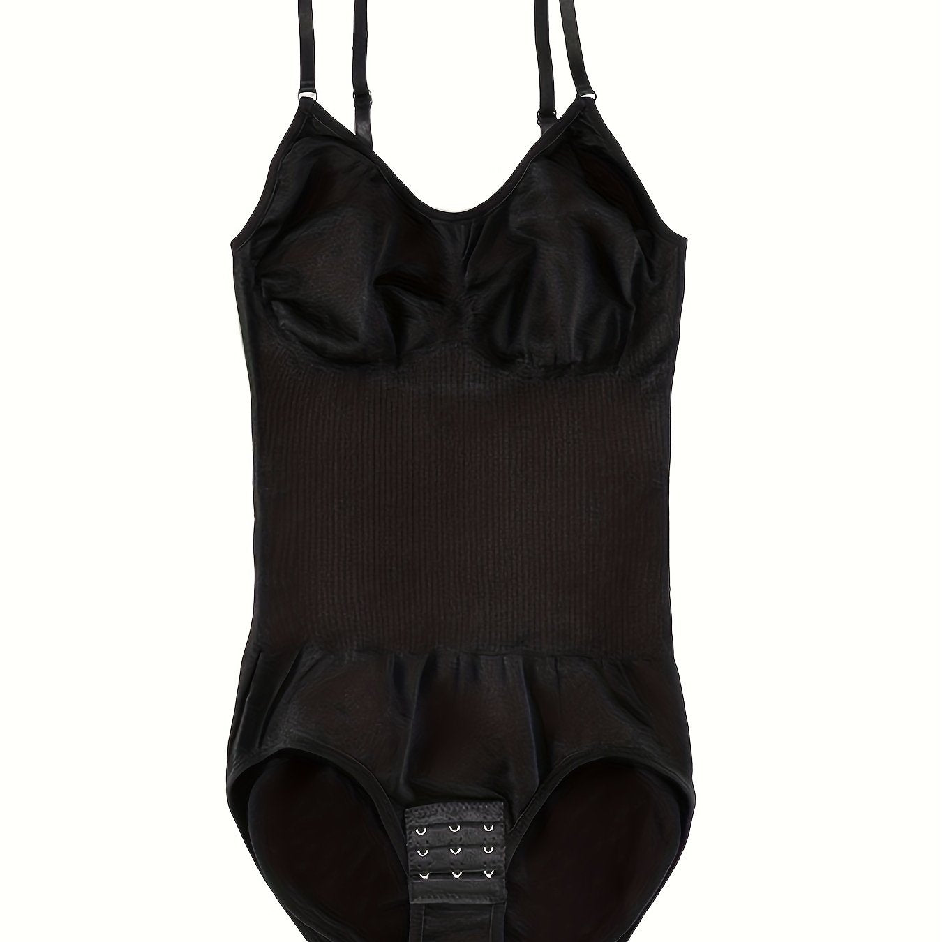 Women's Seamless Knit Bodysuit, Polyamide 85% Elastane 15%, Solid Color, No Padding, Chest Support Sling, Crotch Buckle Waist Pulling Hip Pants