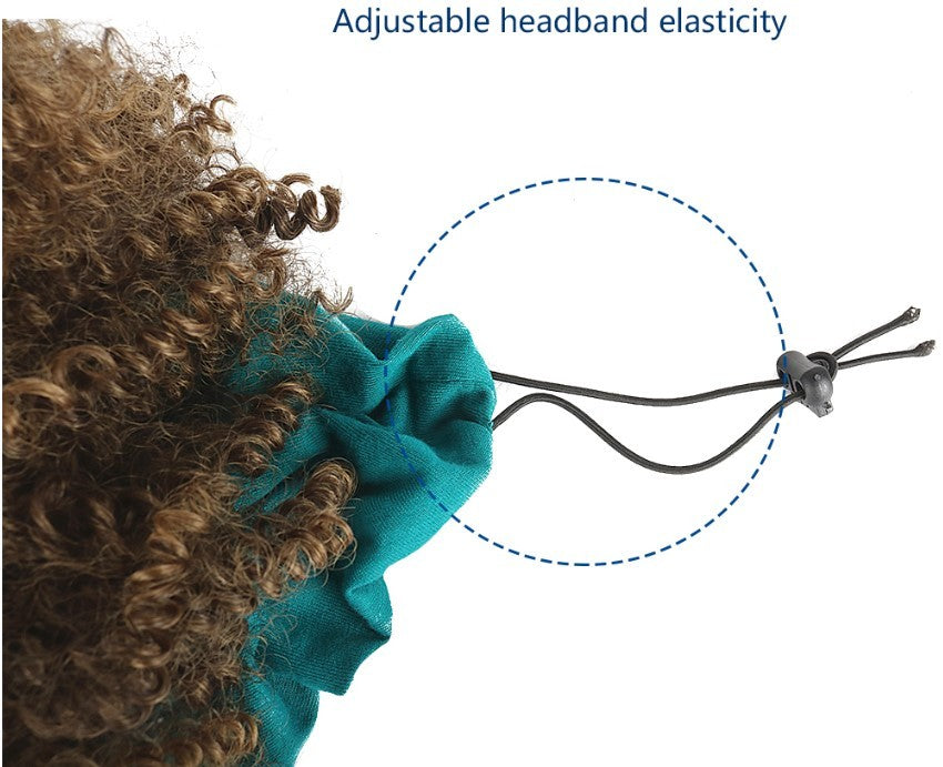 Fluffy short curly hair scarf