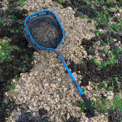 YVLEEN Professional Fishing Landing Net - Rubber Coated, Foldable & Floating Design for Bass, Trout, Salmon & Steelhead