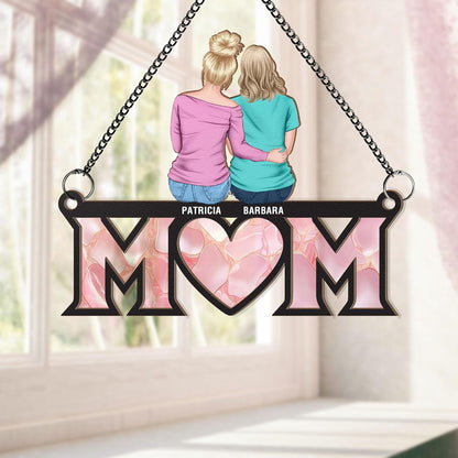 Mother's Day Decoration Gift Mother And Daughter Pendant On The Moon