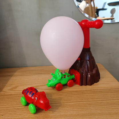 Dinosaur powered balloon car