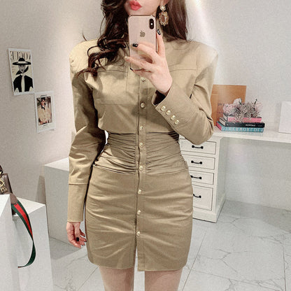 Mid-length coat dress