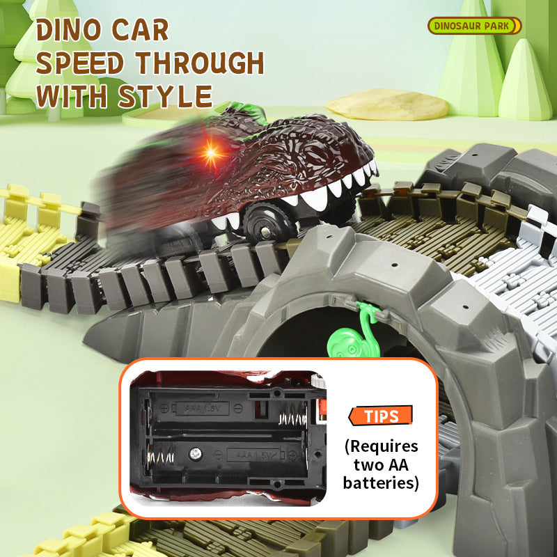 Electric Toy DIY Assembly Skeleton Dinosaur Track Car