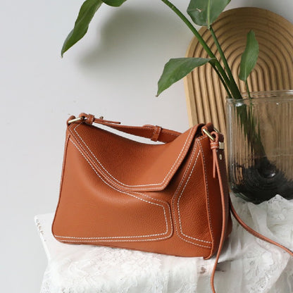 Leather Messenger Bag | Premium Cowhide Shoulder Bag