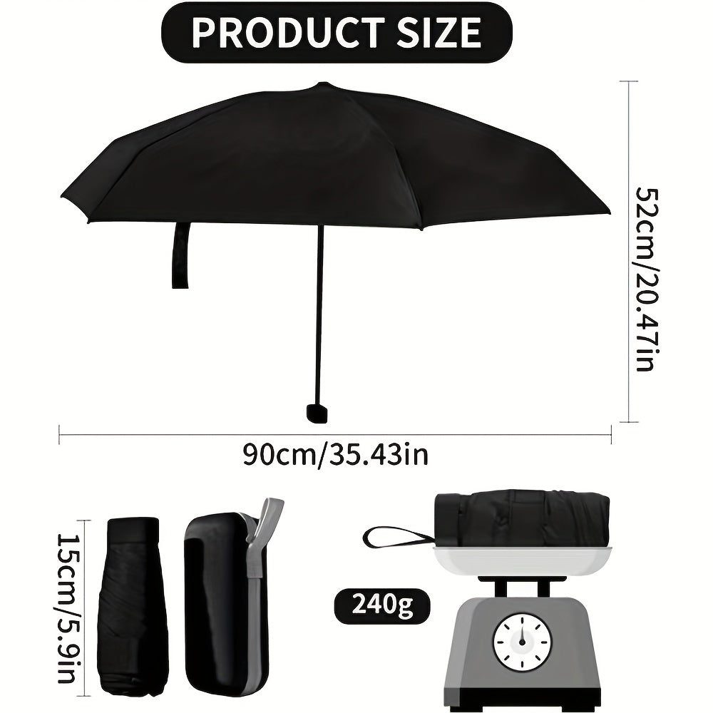 Premium Foldable Mini Pocket Umbrella - Compact Travel Umbrella with 6 Ribs | Lightweight Portable Rain Protection