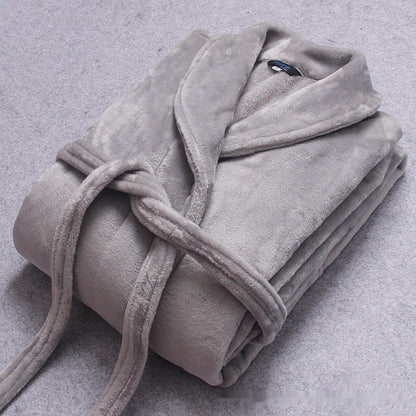 Coral Fleece Pajama Gowns For CouplesExtra Thick