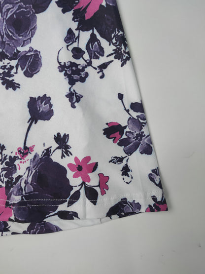 Romantic Floral Print Sleeveless Beach Dress - Flattering Squared Neck, High Waist Ruffle Hem, Perfect for Fashionable Womens Summer Wardrobe