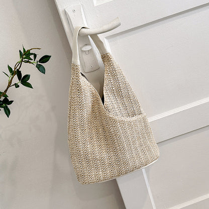 Large Capacity Commuter Summer Straw Woven Bag Women