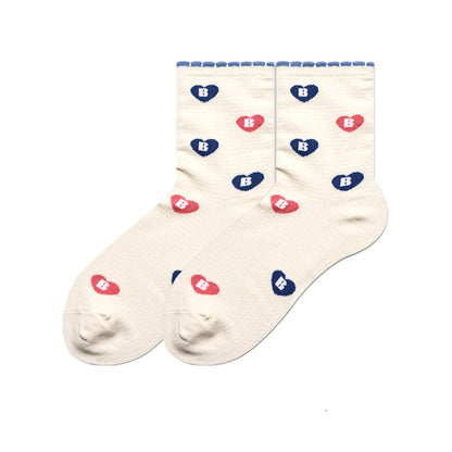 Socks Female Japanese Cute Cartoon Hand-painted  Stockings Korean Version