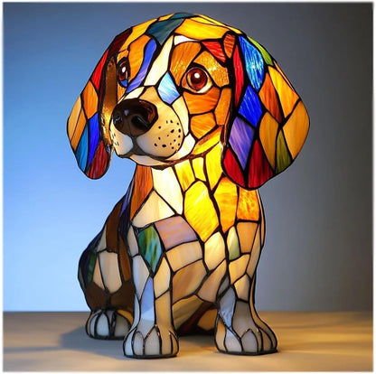Illuminated Dog Lamp - Decorative Resin Animal Night Light | 26 Breed Designs