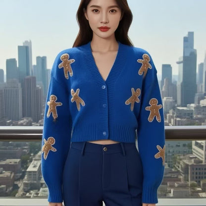 Short Coat Knitted Cardigan Women's Sweater