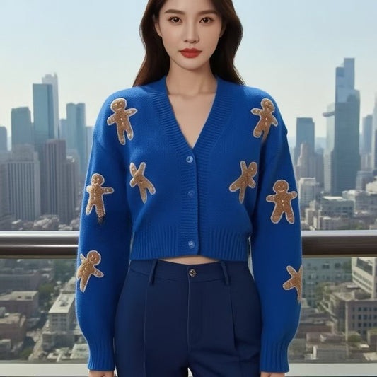 Short Coat Knitted Cardigan Women's Sweater