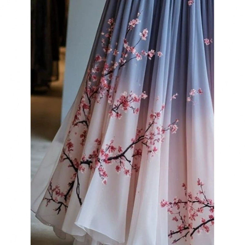 Women's Chinese-style Printed Skirt