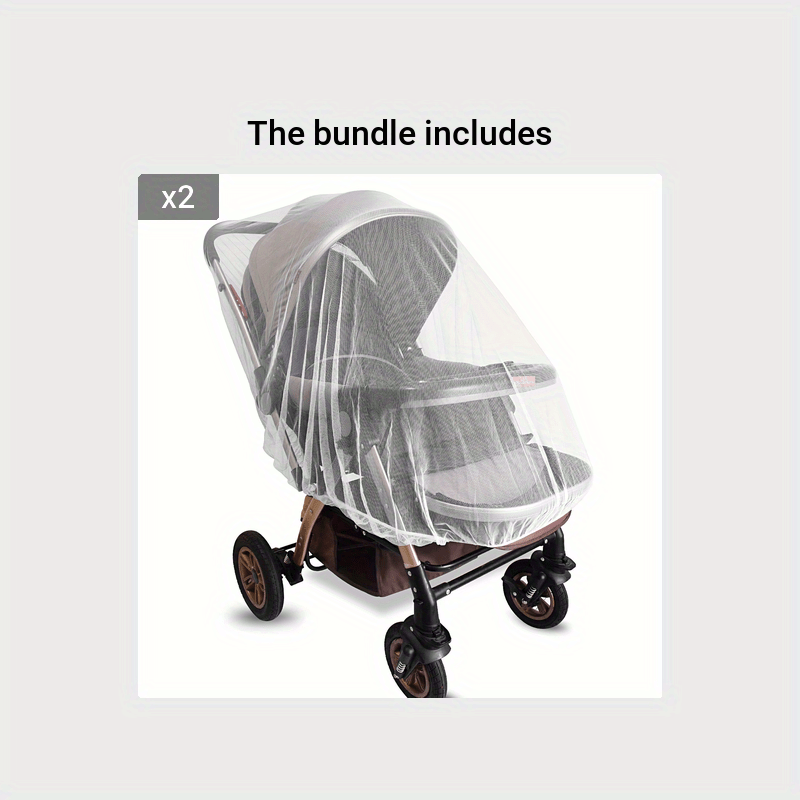 Premium Baby Stroller Mosquito Net - Universal Fit Bug Protection for Strollers, Bassinets & Cribs