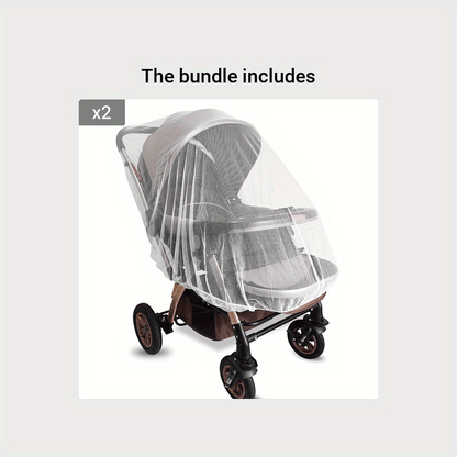 Premium Baby Stroller Mosquito Net - Universal Fit Bug Protection for Strollers, Bassinets & Cribs
