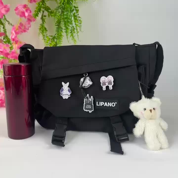 Premium Nylon Crossbody Messenger Bag - Large Capacity Shoulder Bag for Women & Men | Harajuku Style