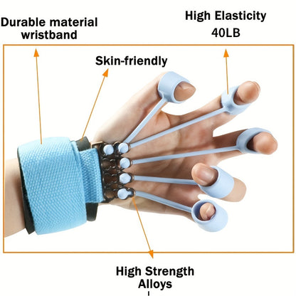 Hand Grip Strengthener - Silicone Finger Resistance Band for Grip Training & Hand Therapy
