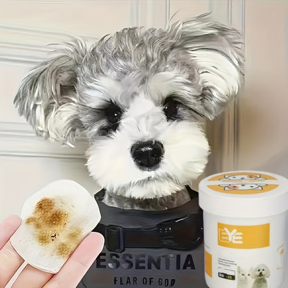 200pcs Dog Eye Care Wipes, Plastic Pet Cleaning Pads, Non-Electric, Gentle for Home Use, with Pet Grooming Supplies