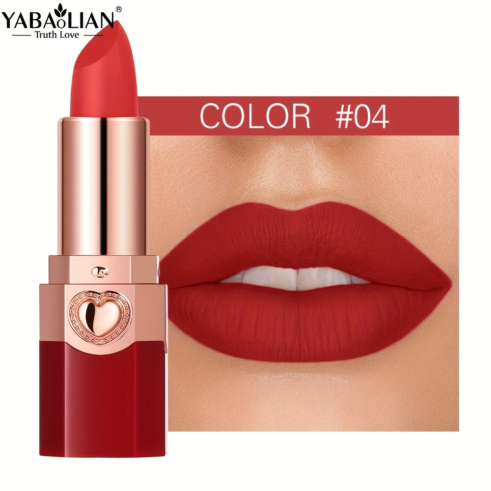 YABAOLIAN Lipstick 12 Colors Lipstick High Pigment Long Lasting Waterprrof Cosmetic Matte Lipstick