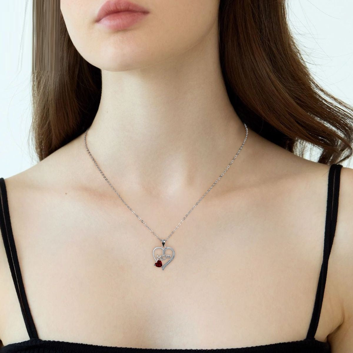 European And American Style Jewelry Heart-shaped Mom Necklace Female Mother's Day Gift Elegant Accessories