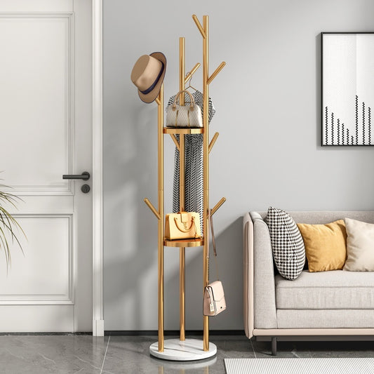 Luxury Marble & Metal Wall Shelf - Modern Floating Storage Organizer for Living Room & Bedroom