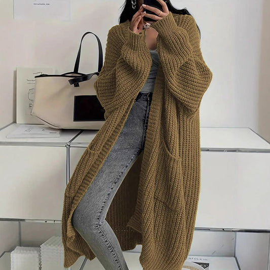 Idle Style Loose Thick Knitted Coat For Women