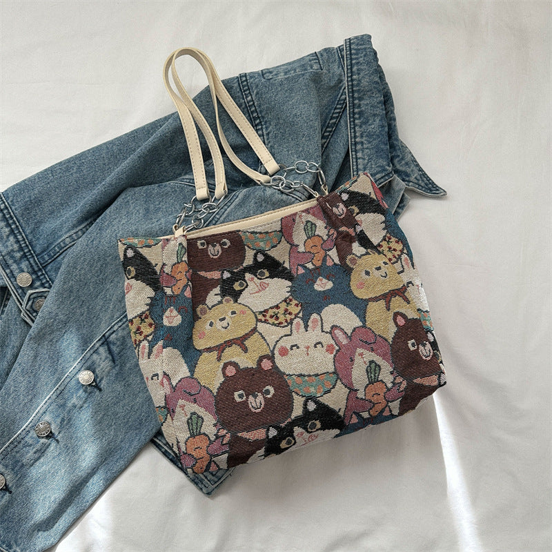 Casual Large Capacity Women's Bag Spring New Fashion Canvas Bag