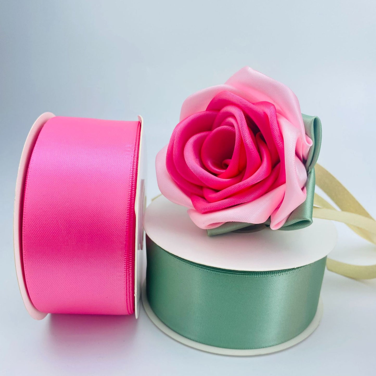 Double-sided Bright Thickened Dacron Ribbon Chinese Valentine's Day Bouquet Gift Box Package Ribbon