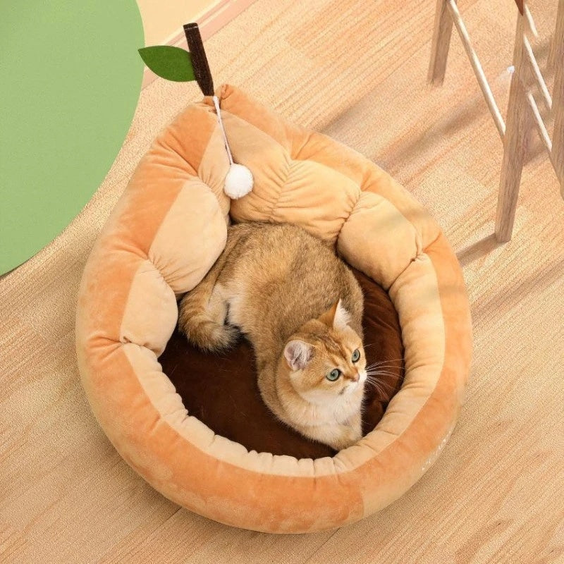 Cute Cat Kitten House Warm Soft Winter Cotton Pet Dog Cat Bed Kennel Cozy Nest For Small Medium Cat Dogs