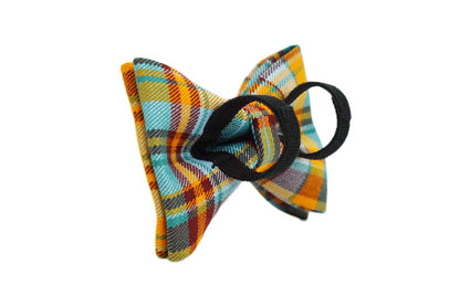 Green Plaid Plain Pet Collar